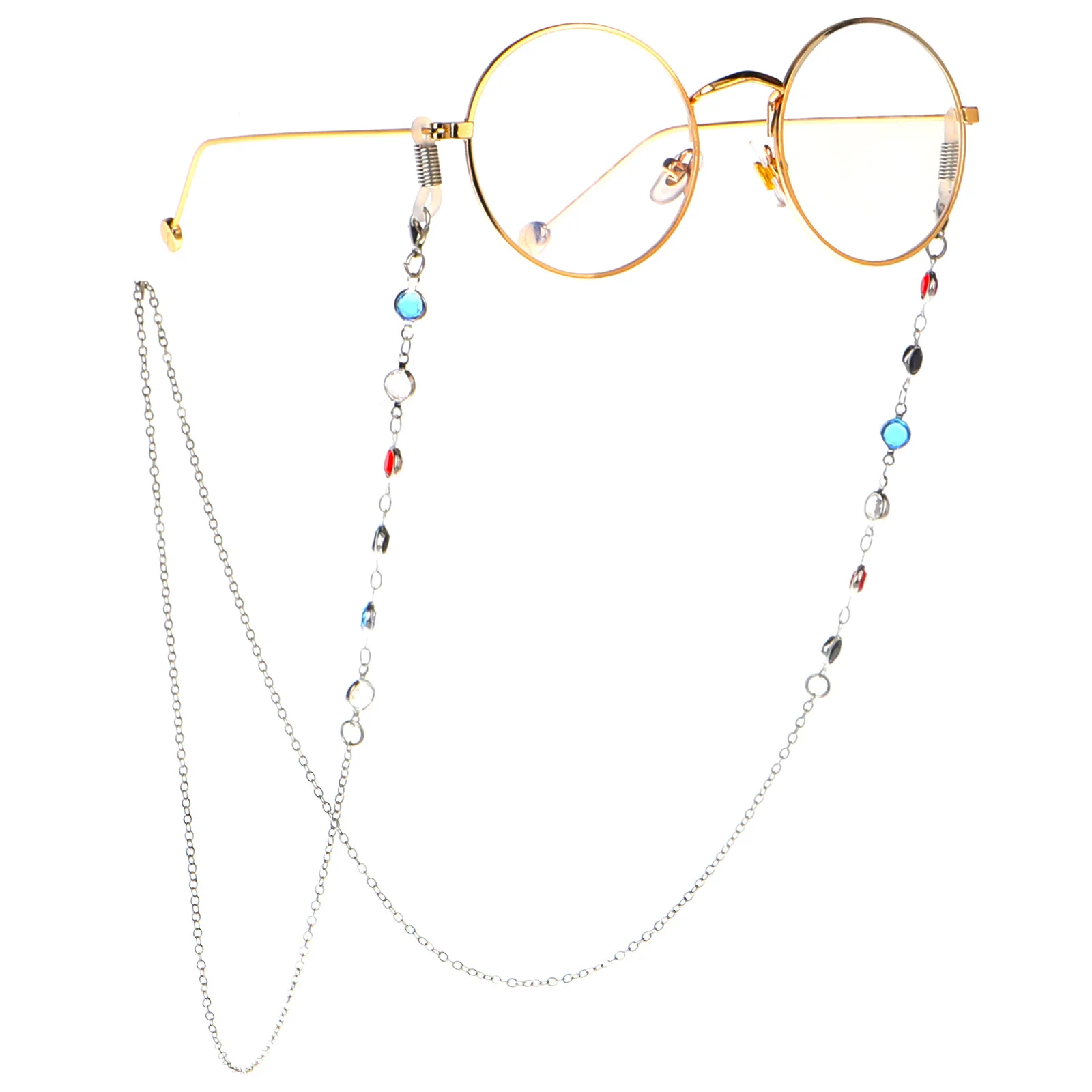 Crystal Glasses Chain Elegant Anti-slip Reading Chain Gold Plated Sunglasses Chain