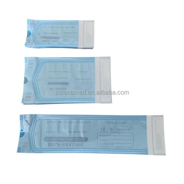 
Dental disposable self-sealing autoclave pouch 
