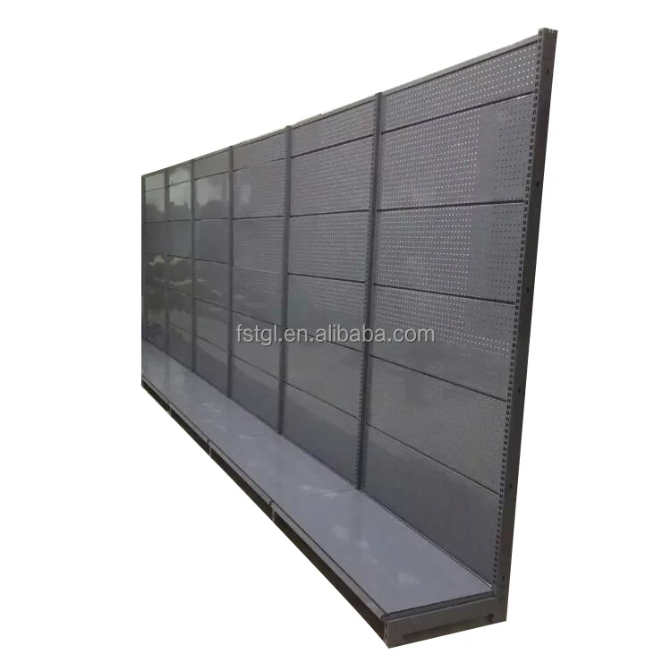 High Quality Multi Layer Shop Racks and Shelves  Perforated Hole Back Panel Cold Rolled Steel Wall Shelf for Supermarket