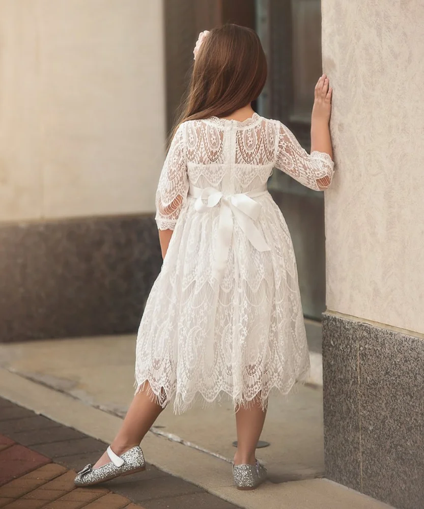 Flower Girl Dresses Summer Lovely Baby Princess Pageant Lace Tulle Little Girls Special Occasion Flower Girl Dresses