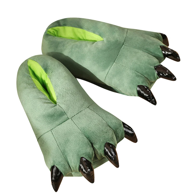 Hot Sale Women House Plush Warm Slippers Indoor Outdoor Lovely Funny Animals Paws Slides Home Slippers