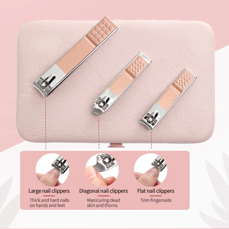 2025 New YD 15pcs Manicure Set Nail Clippers Kit Professional Beauty Tools Cutter Gift