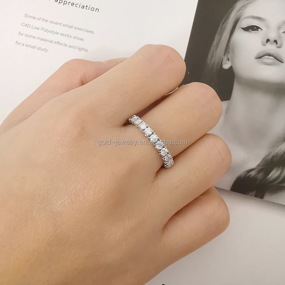 Luxury Fine Jewelry 14k Real Gold Finger Ring Good Quality Moissanite Rings Women Jewelry Wholesale Lower Price