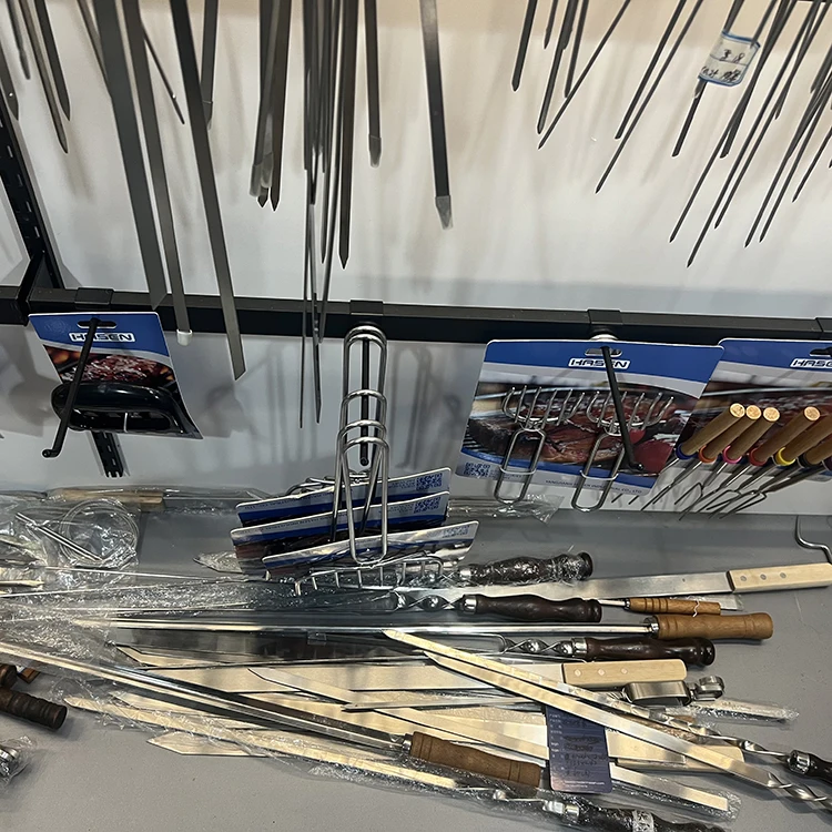 Metal Skewers/ Skewers For Kabobs/BBQ Skewers/Shish Kabob Skewers/Flat Stainless Steel Barbecue Skewers Grill Stick Set for Meat