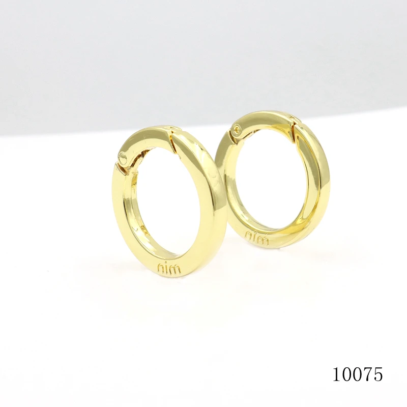 Gate Close Loop Clasp for Bag Golden Custom Logo Round Spring Plated Square Edge 1 Inch Metal Brass Ring Fashion Rings O Ring