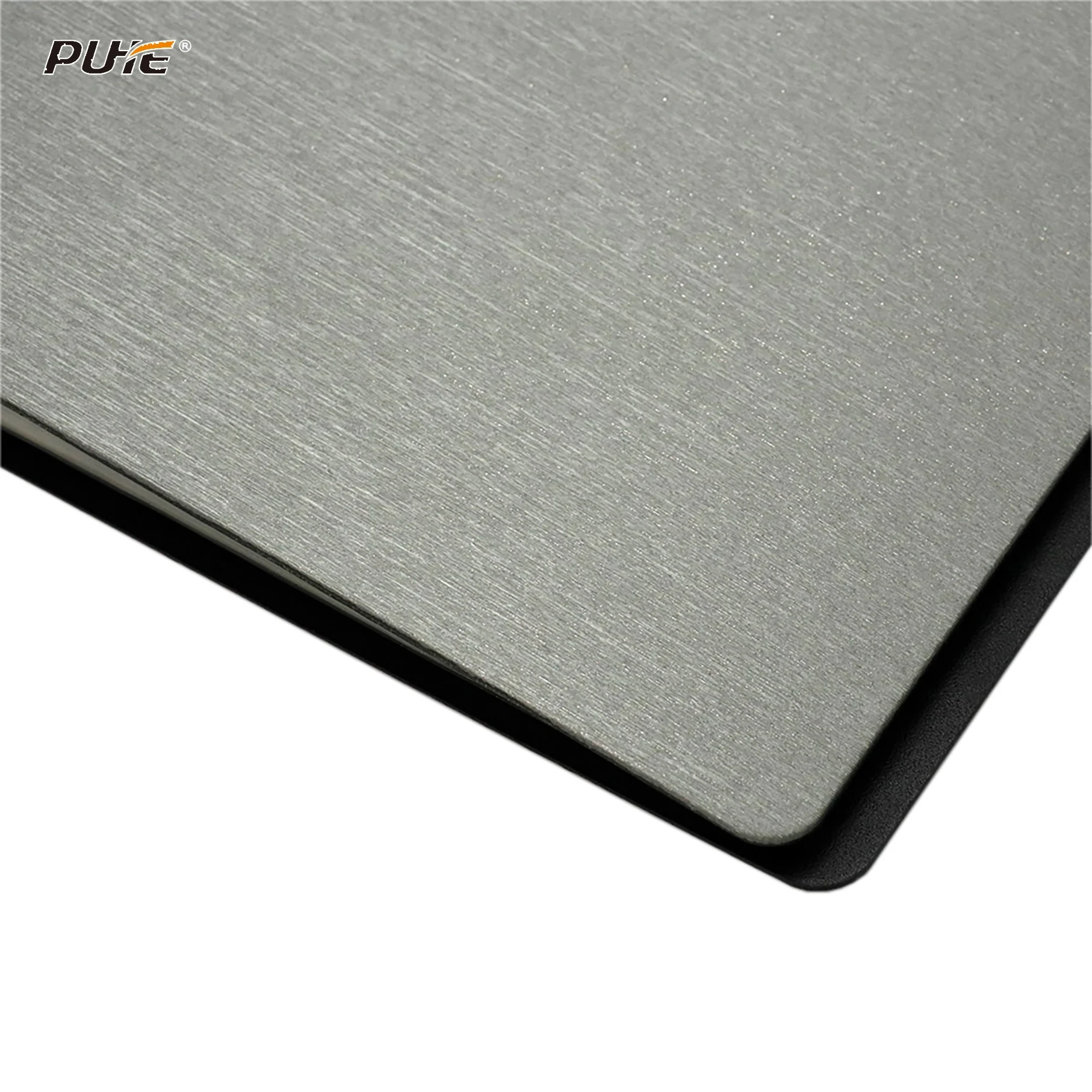 Luxury silver brushed pattern PP foam plastic material hot sale A4 transparent book display A4 display folder