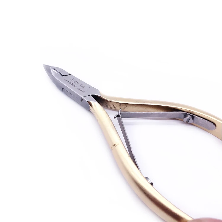 Wholesale Private Label Professional High Quality Best Gold Stainless Steel Personalized Cuticle Nail Nipper