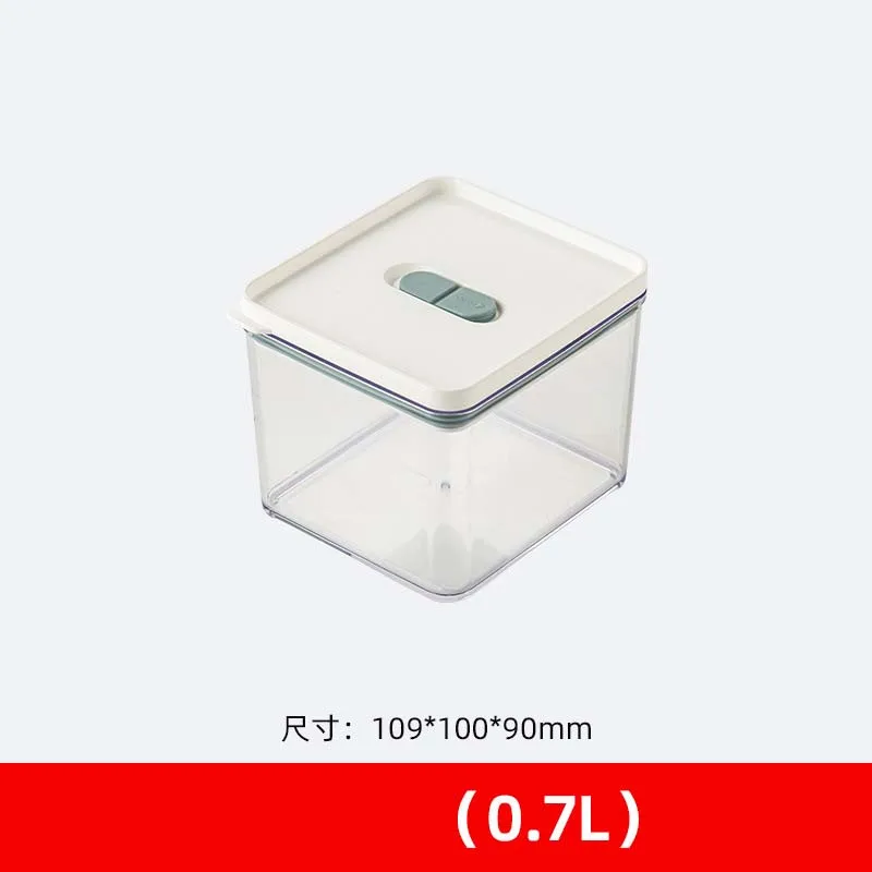 Stackable Kitchen Acrylic Clear Food Container Plastic Freezer Refrigerator Fruit Organizer Bin Storage Box with Drain Basket