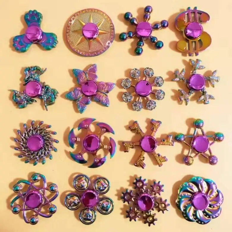 
Free Sample Gyroscope Spiral Luminescent Metal Hand Gyroscope Finger 