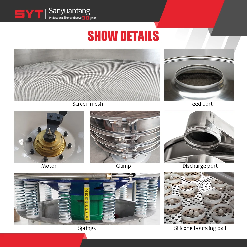 Industrial 800mm Stainless Rotary Double Layer Vibrate Screen Saw Dust Pellets Sifter Vibrating Sieve Machine