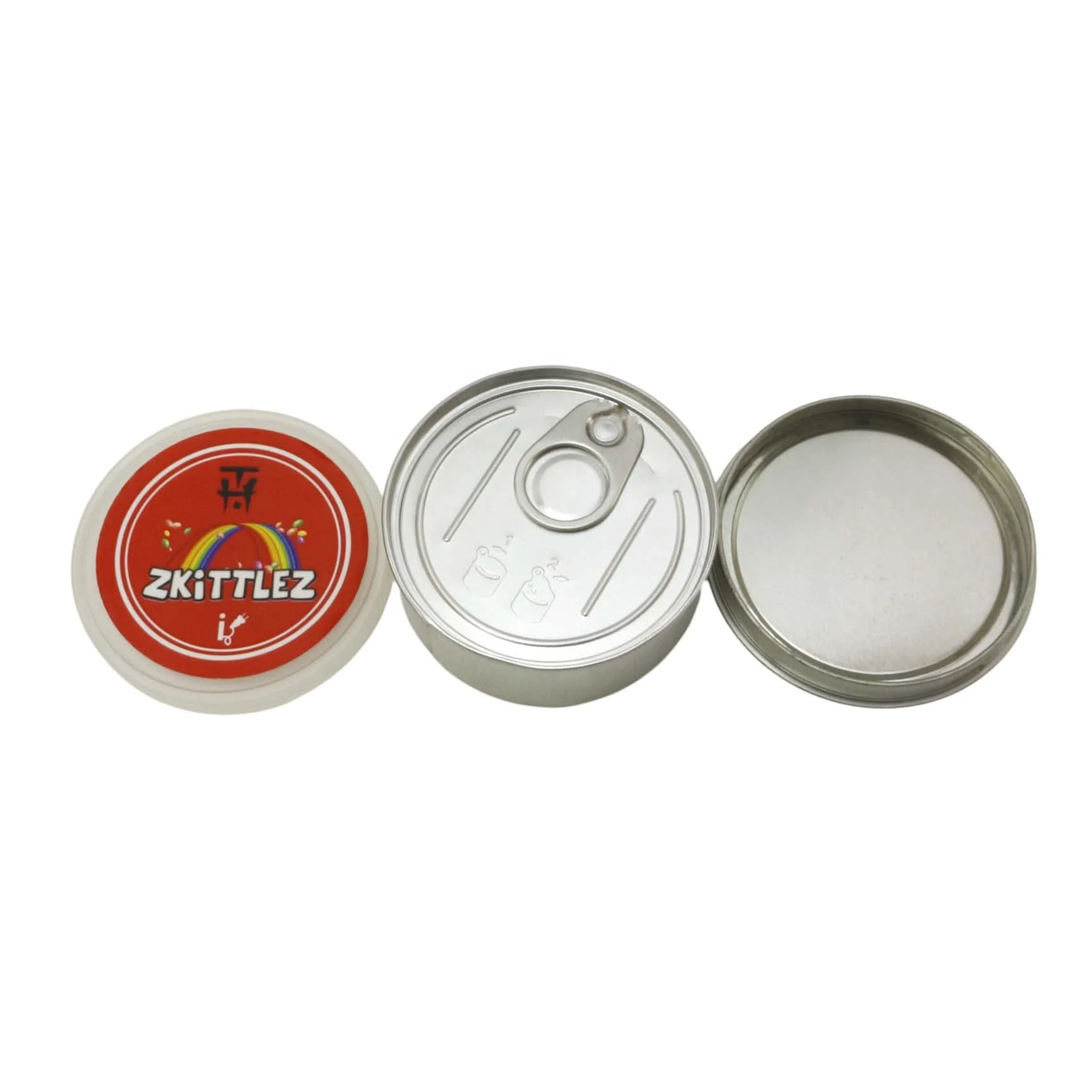 empty metal tin can Manual sealing dry flower metal cans packaging with lid MC-082C