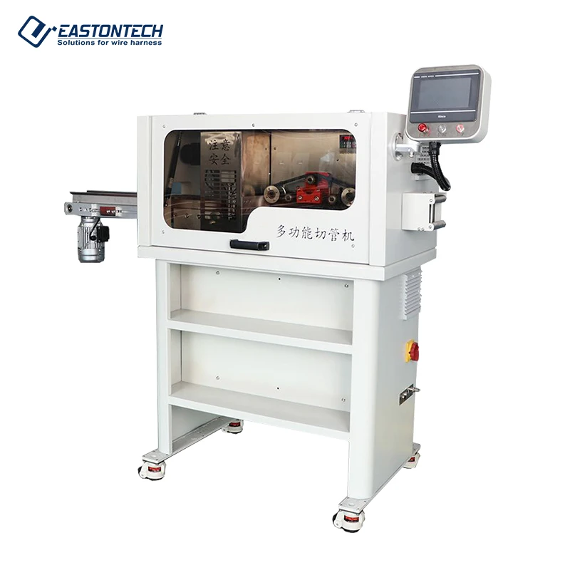 Eastontech Full Automatic Rotary corrugated plastic tube cutting machine