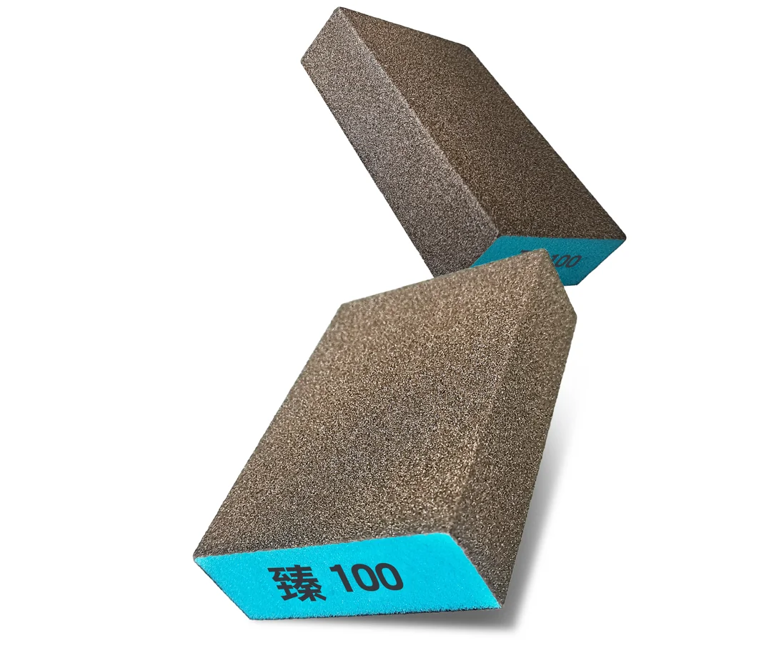 double-sided corundum abrasive hand anti-block sanding sponge block foam for drywall and wood Grinding polishing