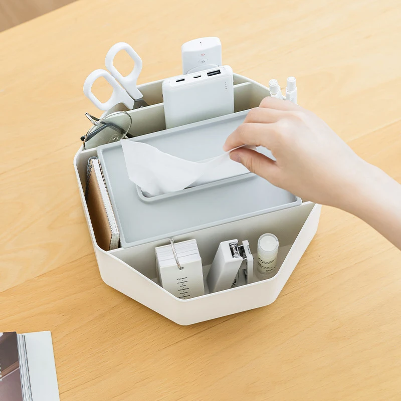 Rotary pen container storage box student office desktop large-capacity beautiful children's pen container storage box