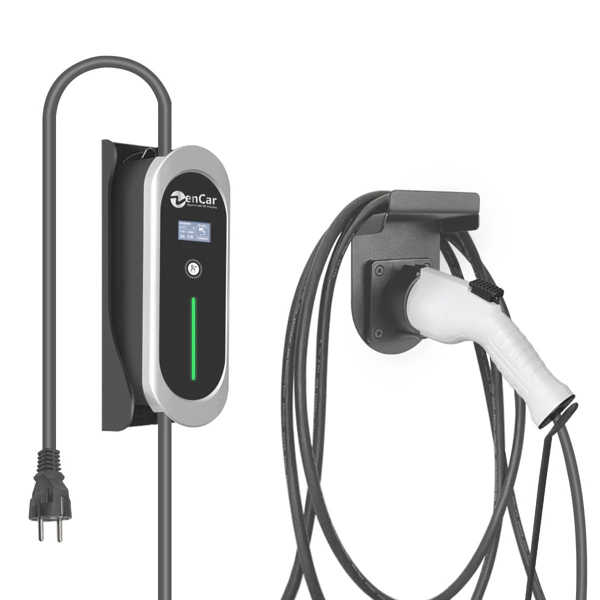 TUV Zencar ev charging level 2 EVSE type 1 with schuko plug 16A 3.7KW EV Charger SAE J1772 plug ev connectors