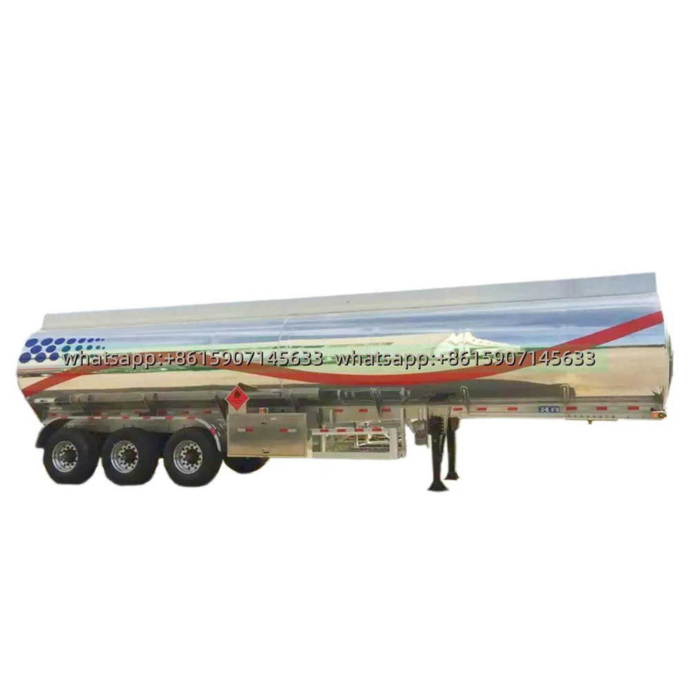 Made in China to meet Aramco approval of aluminum oil tank 32,000 liter fuel tanker semi trailer custom