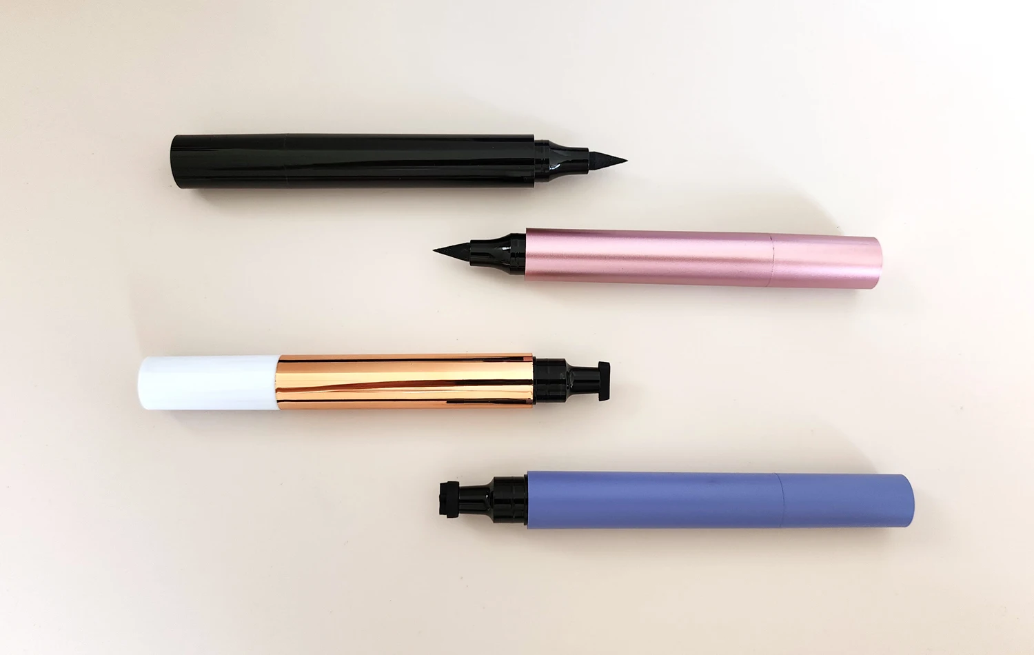 2 in 1 liquid eyeliner stamp pen packaging customize shape of stamp custom private label on empty eyeliner pen tube packaging