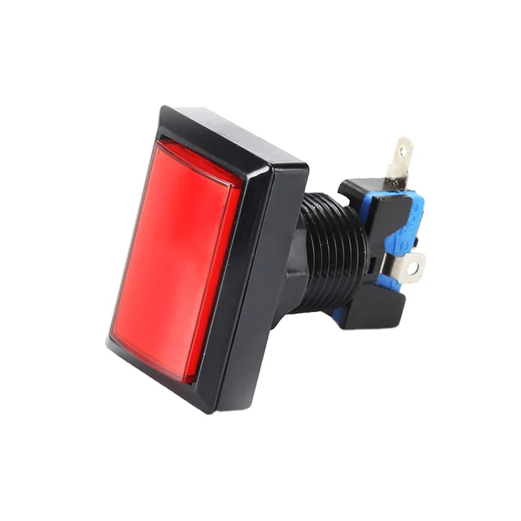 Заводской 16 А 250 В переменного тока 24 мм кнопочный игровой автомат для аркадных игр прозрачный маленький квадратный кнопочный переключатель для аркадных игр