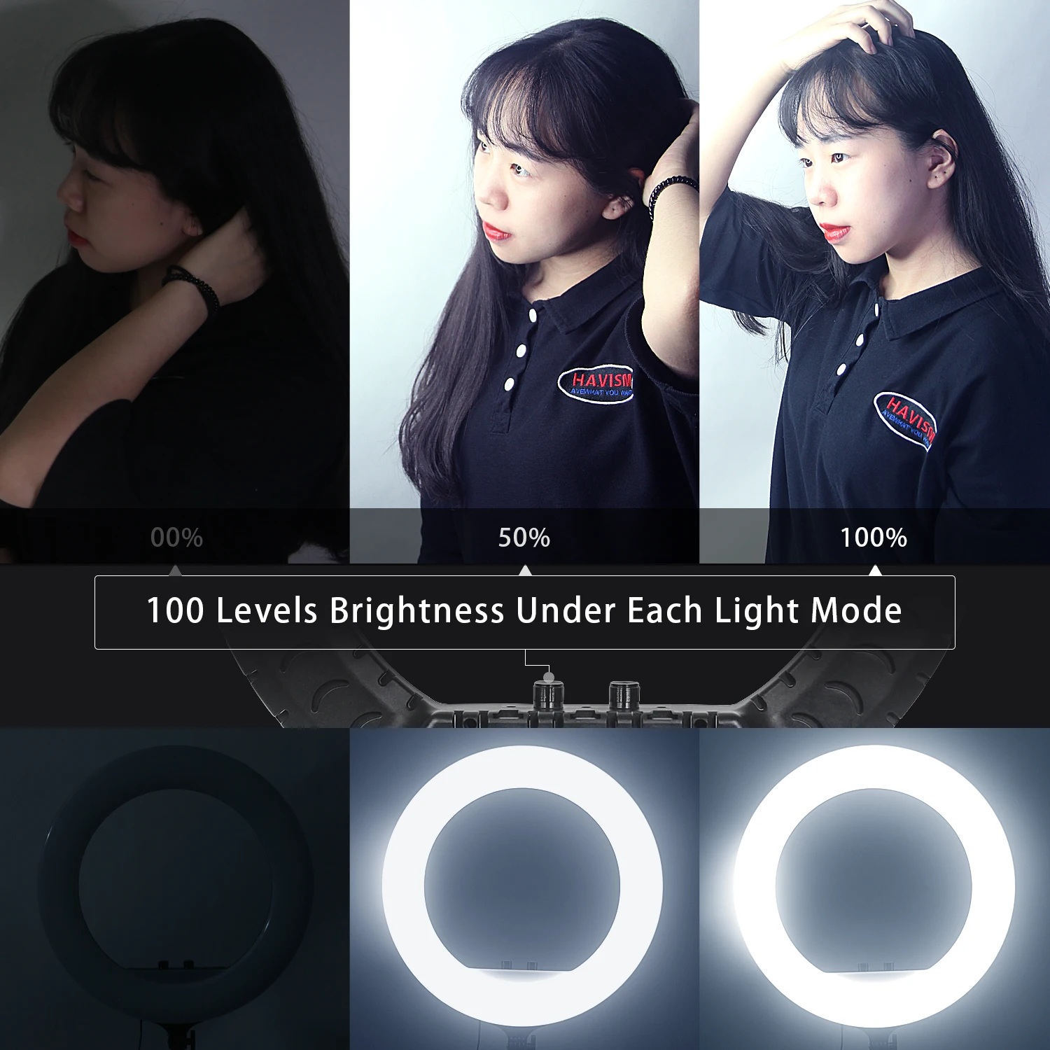 Free Shipping FOSOTO FT-54 21inch Led Ring Light Selfie Led Fill Light Live Streaming Lamp With Tripod For Makeup video Tiktok