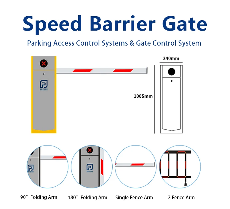 Hot Sale Automatic Car Parking System Barrier Gate Straight Barrier Access Control Motor Power Security Parking Barrier