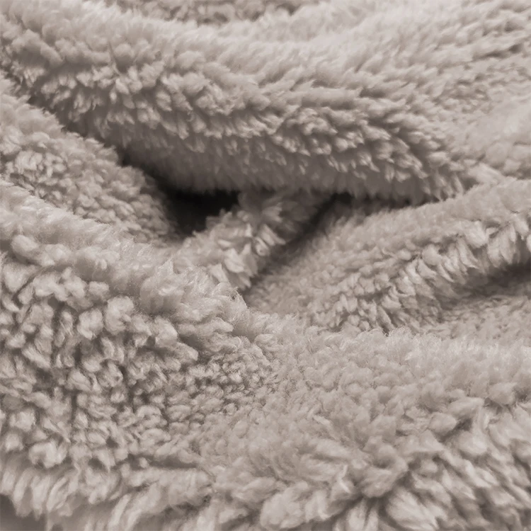 Polar Bonded Sherpa Knit Fleece Fabric Polyester For Blankets Digital Printedwool Fur