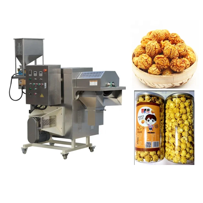 Made in China Large scale making machine of popcorn/Factory industrial caramel popcorn production line