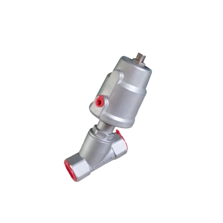 DN20 pneumatic piston valve with single acting threaded end angle seat valve
