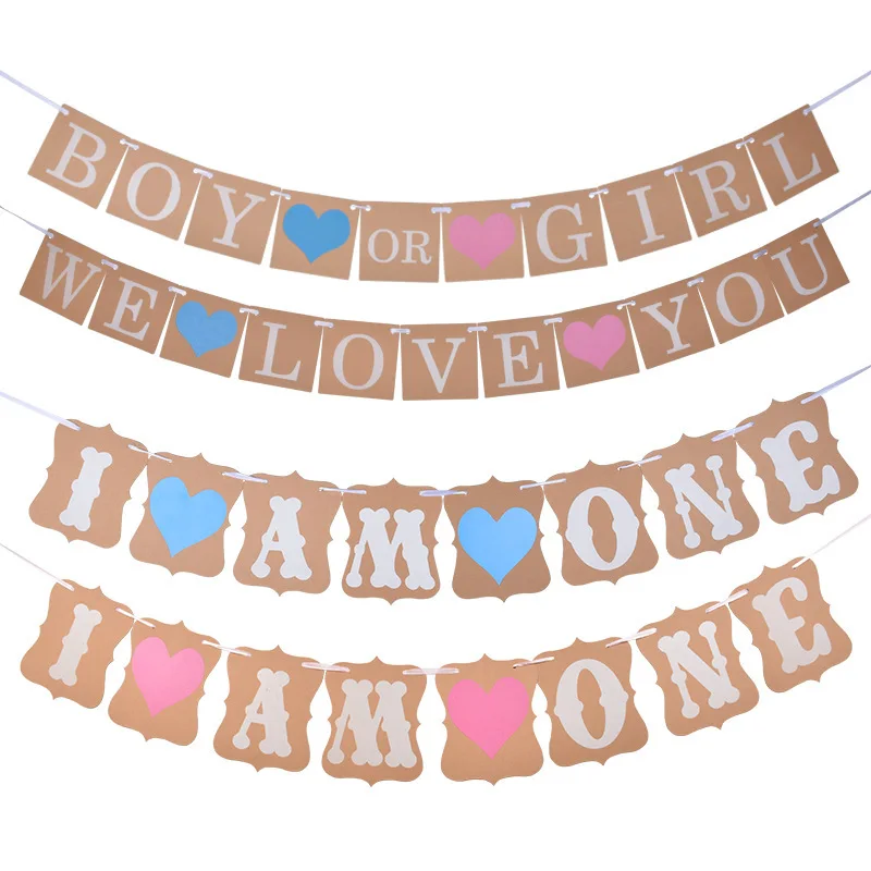 Girl Or Boy Letter Banner Baby Shower Alphabet Garland  we  love you banner