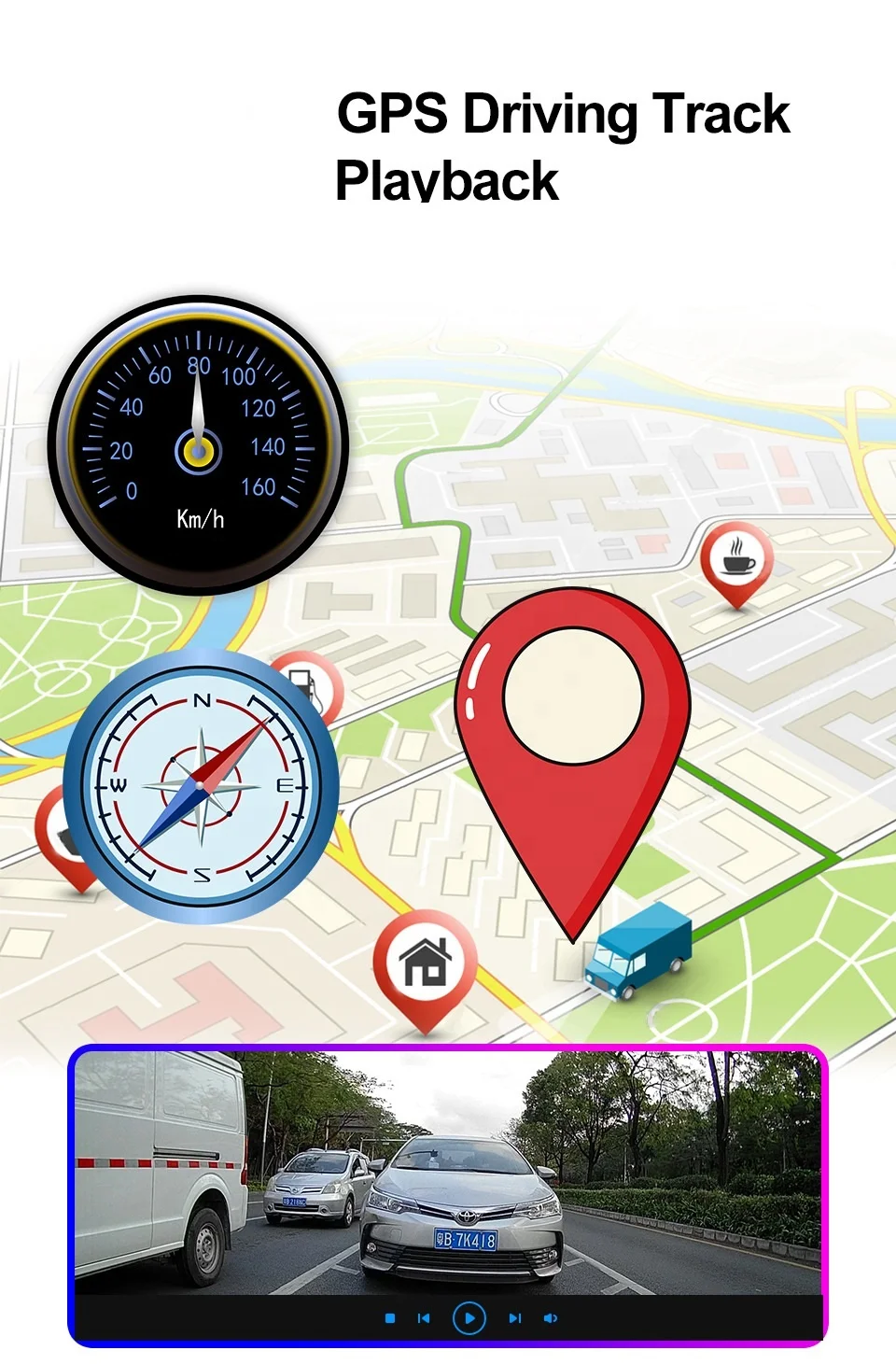 1080p driving camcorder car camera recorder with gps