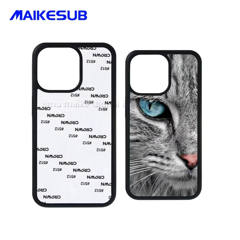 New Design Customized Tough Protection 2d Tpu Pc Colors Sublimation Phone Cases With Aluminum sheet For iPhone 13pro