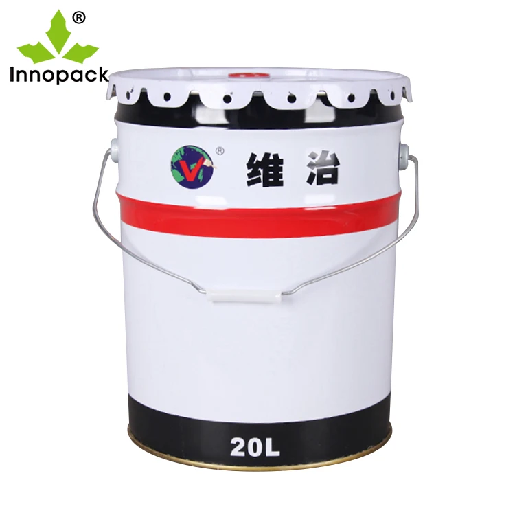 Empty 20 Liter Tinplate Paint Bucket Engine Oil Tinplate Pail
