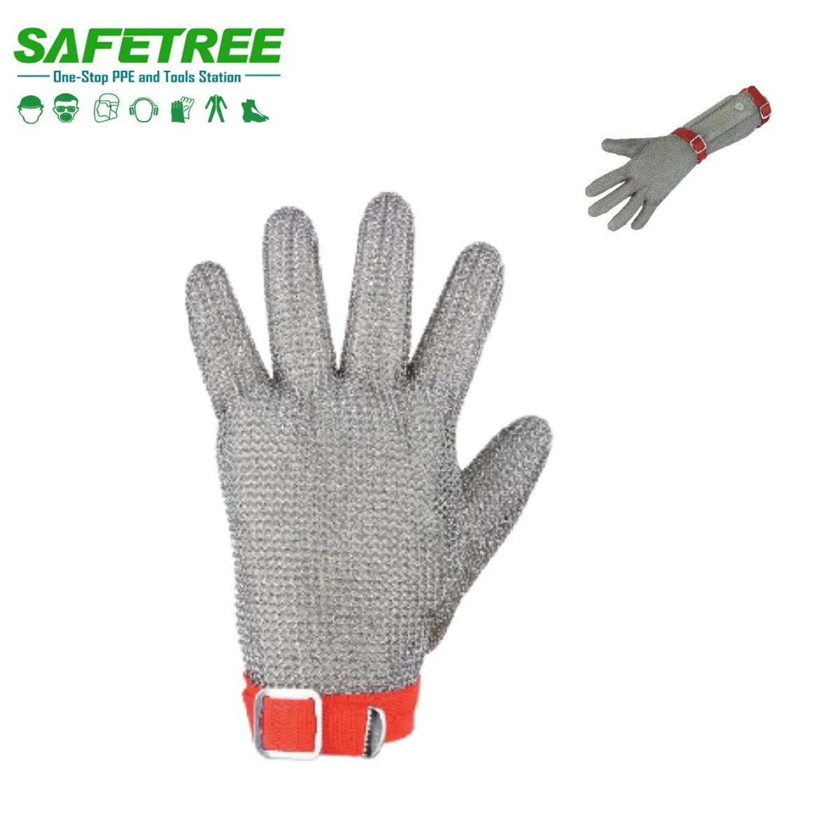 CE EN388 Standard Certified Cut Resistant Stainless Steel Gloves Meat Cutting Mesh Gloves Quality Wire Gloves