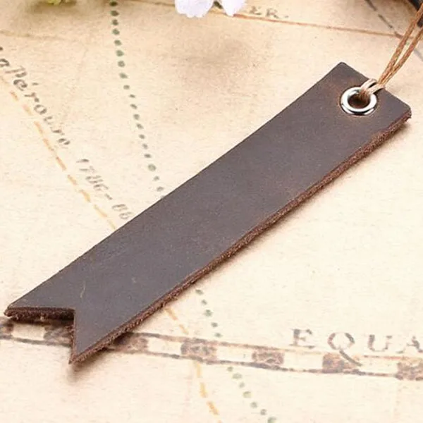 
yn117 Custom Logo Genuine Leather BookMark Gift Book Mark for Book Men Women 