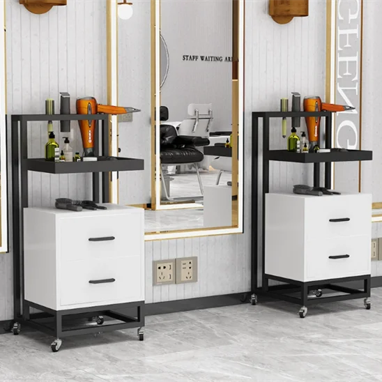 Роскошная Парикмахерская из нержавеющей стали позолоченная металлическая тележка для парикмахерской с направленными колесами