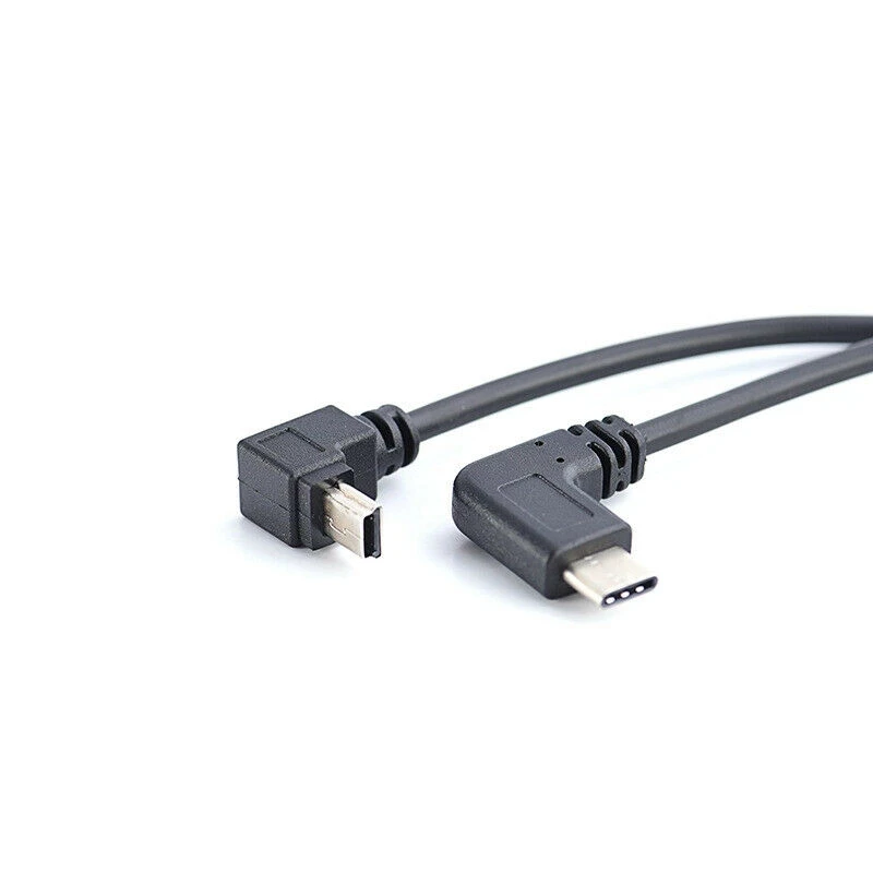 90 Degree Angle USB 3.1 type c Male to Mini USB Male Cable Adapter Converter
