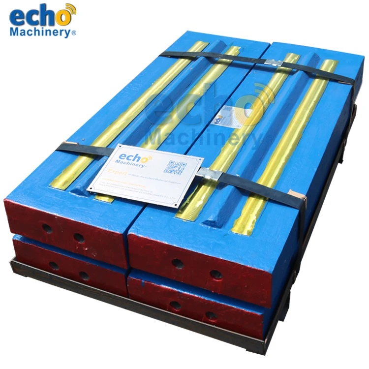 martensitic steel with ceramic NP1007 blow bar for crushing concrete rebar