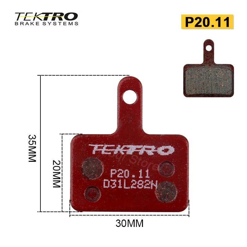 TEKTRO P20.11 Brake Pads MTB Bike Hydraulic Disc Brake Pad for Shimano M335 395 Metal Ceramic Bicycle Pads Cycling Parts