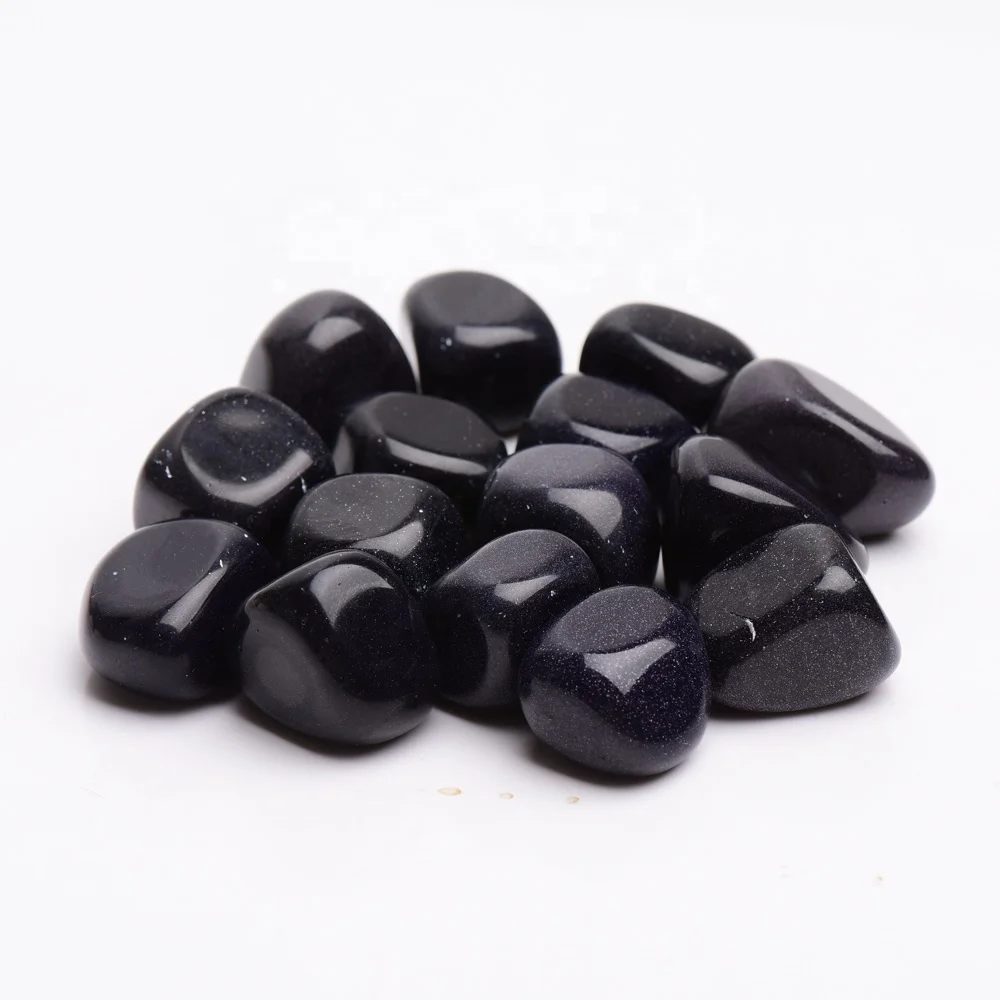 Custom natural polished healing tumbled stones bulk blue sandstone crystal tumbled stone