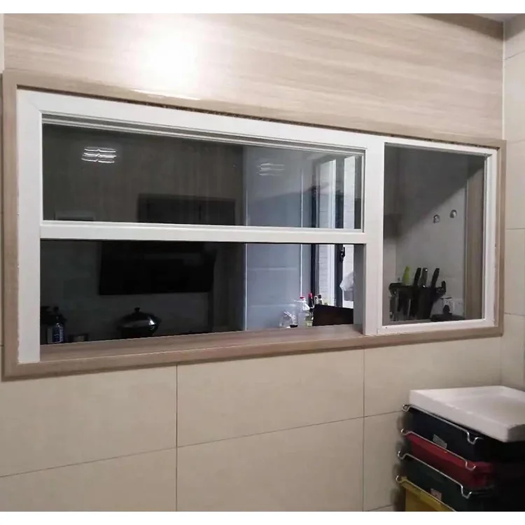 White aluminum Frame Vinyl Double Hung Windows Low E Glazed Vertical Sliding Window With Mosquito Net