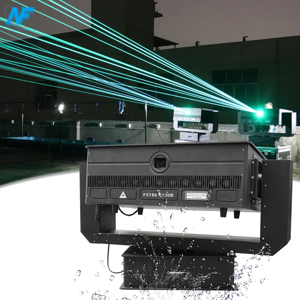 NewFeel IP65 130W Outdoor RGB Animation Laser Light 130 Watt Landmark EvSky Beam Moving Head Laser Light For Large Scale Event