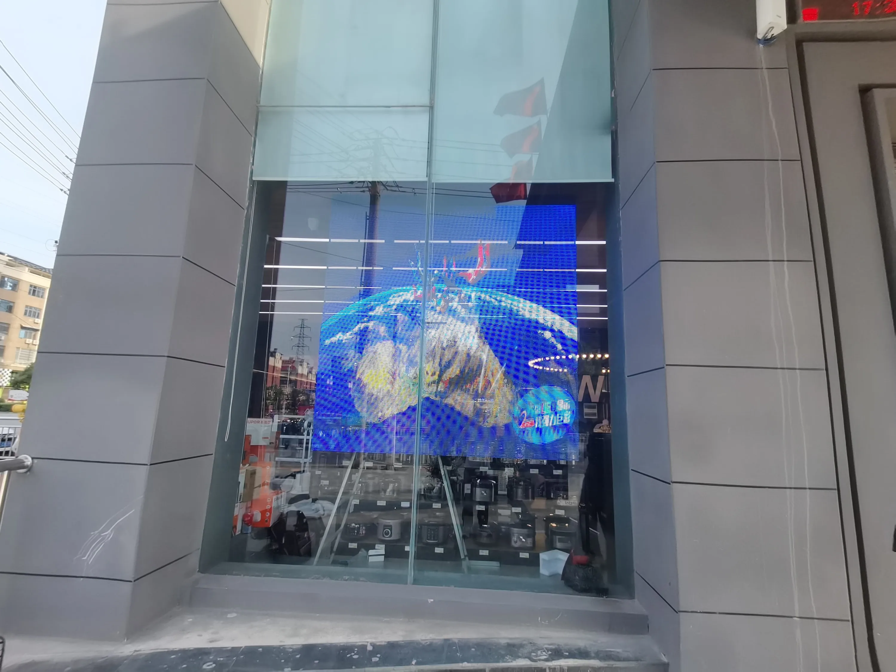 Ultra-Thin Transparent Flexible Soft Self-Adhesive Window LED Display Screen P6 P8 Crystal LED Film Glass for Elevator Use