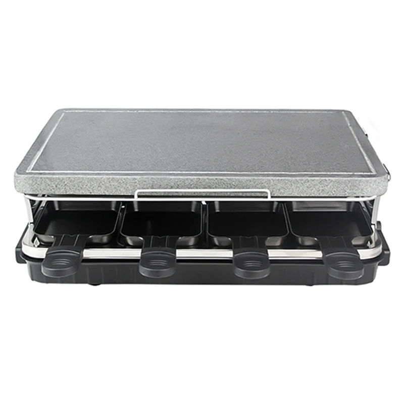 Korean Style Electric BBQ Barbecue Grill Non-Stick Stone Plate Griddle Small Raclette Grill