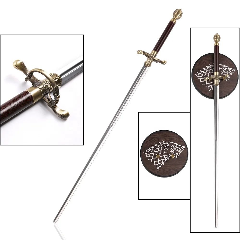 Game of Thrones Arya Stark Needle Sword With Wooden Plaque