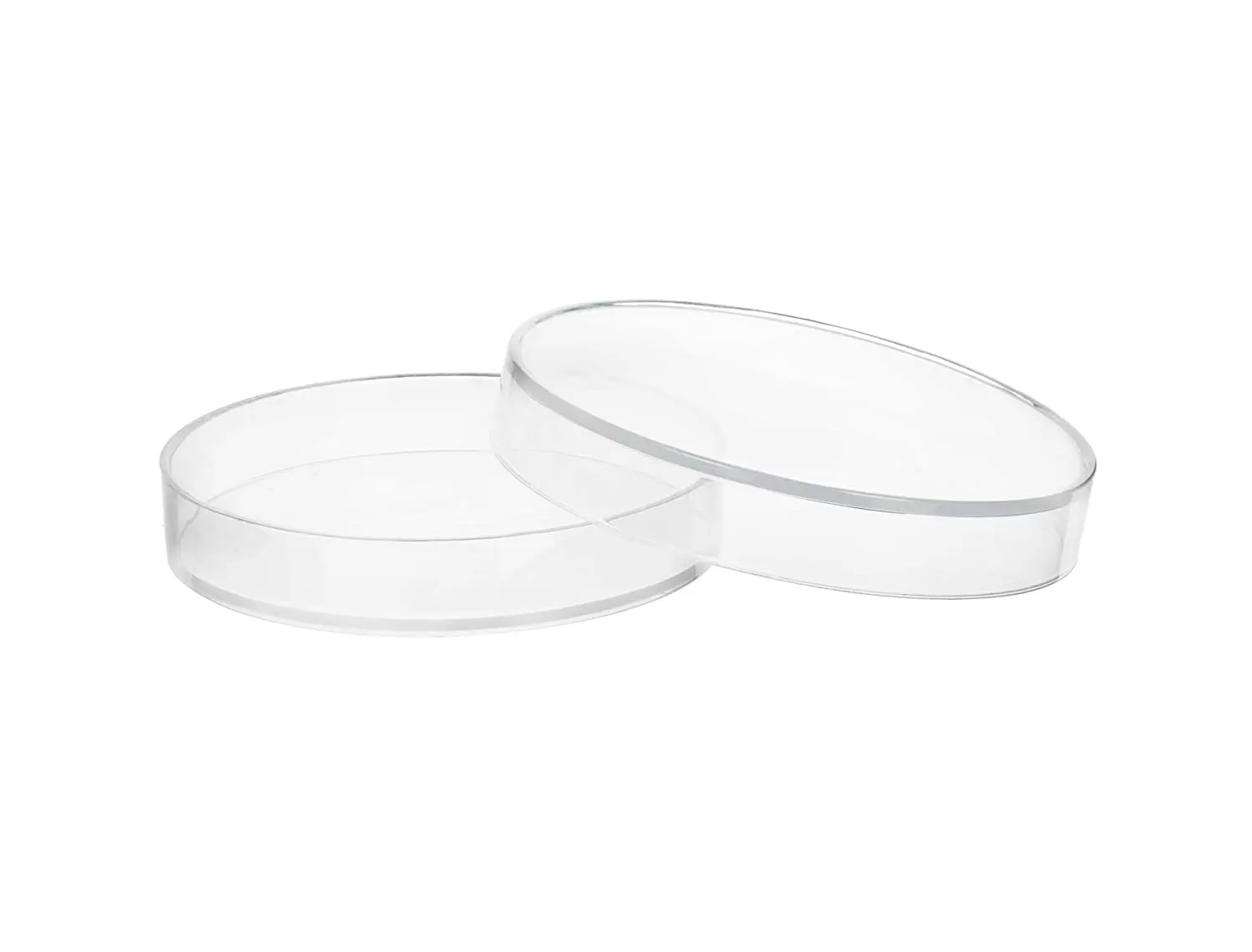50 pieces plastic Petri Dish, diameter 90mm x 15mm deep clear Petri dish with lid sterile culture, packaging equipped