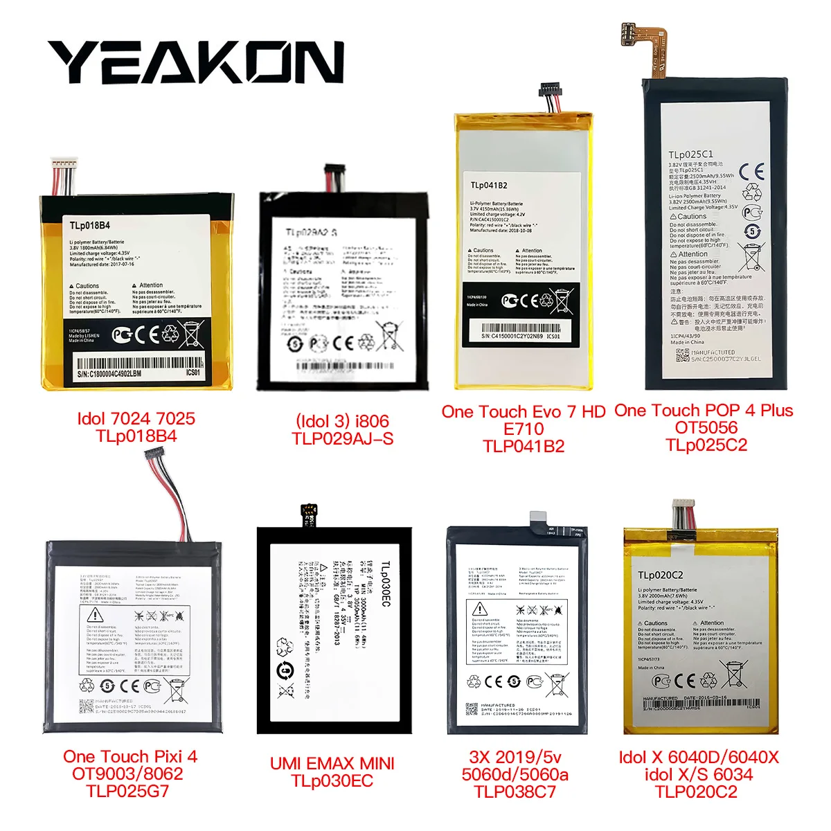 Lithium battery rechargeable for Alcatel ldol 7024 7025 TLp018B4 phone battery for Alcatel One Touch POP 4 Plus OT5056 TLp025C2