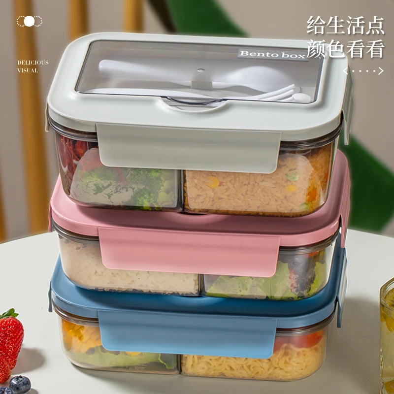 Bento Lunch Box Plastic Tray Rectangle 20pcs Car Trunk Dome Lamps Food Grade PP Plastic Clear 2 Compartment Plastic Storage 1-3L