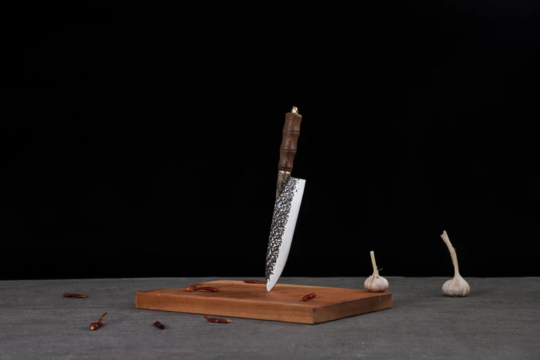 4 Pcs/set Stainless Steel Kitchen Knife Set Forged ABS Handle Kitchen Knife Set with wooden block