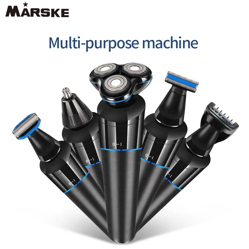 MARSKE 3333 multi-function four-in-one floating cutter head nose hair device sideknife body wash three-head shaver