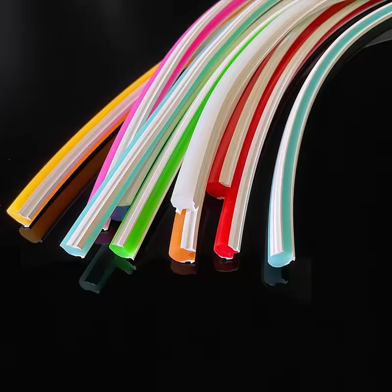 Silicon Separated Split Neon Tubes 6mm 8mm 12V Flexible Strip S Shape Zigzag DIY For Decorate Sign Cuttable Flex Led Neon Lights