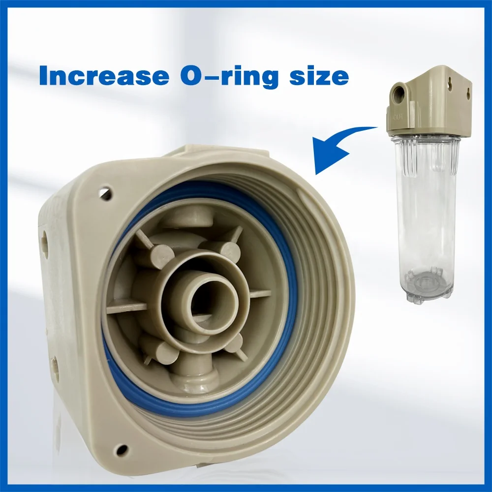 wholesale water filter parts external thread 10'/20' big fat filter housing